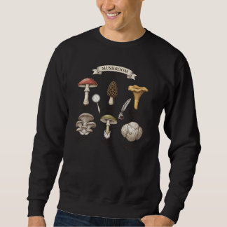 mushroom chart, vintage botanical, mycology shirt