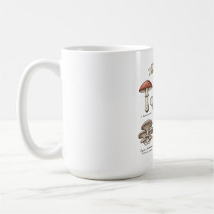 mushroom chart, vintage botanical, mycology shirt coffee mug