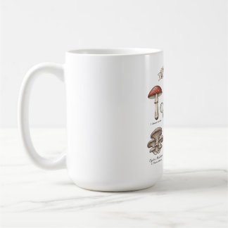mushroom chart, vintage botanical, mycology shirt coffee mug