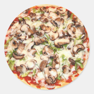 Mushroom Cheese Pizza Stickers