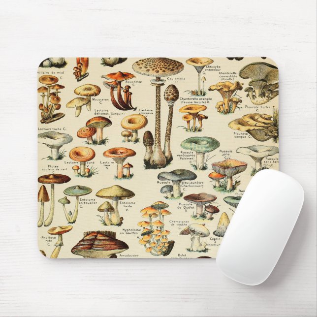 Mushroom Collection Mouse Pad (With Mouse)