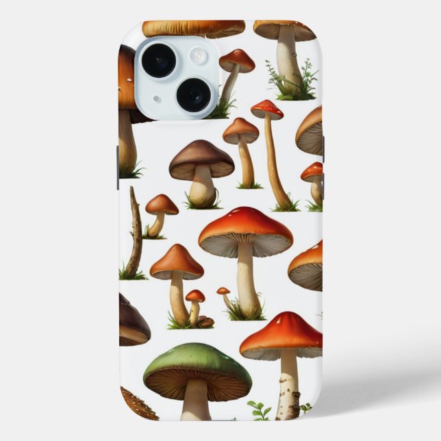 Mushroom Collection Pattern Design Case-Mate iPhone Case (Back)