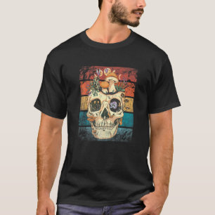 Mushroom Collector Skull Morel Mycologist Porcini T-Shirt