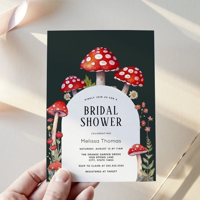 Mushroom Cottage Woodland Bridal Shower Invitation (Creator Uploaded)