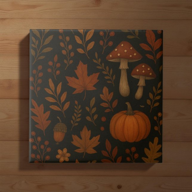 Mushroom Cottagecore Tile Dark Whimsical Woodland (Creator Uploaded)