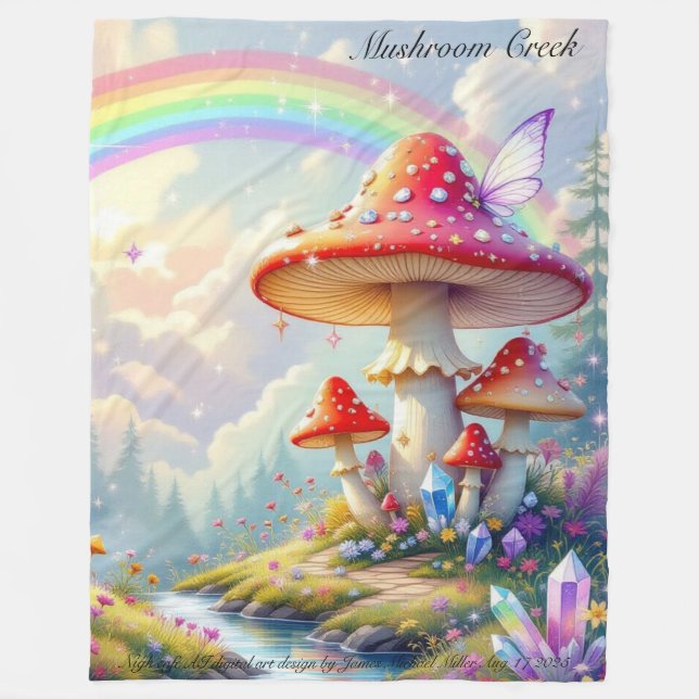 Mushroom Creek Fleece Blanket (Front)