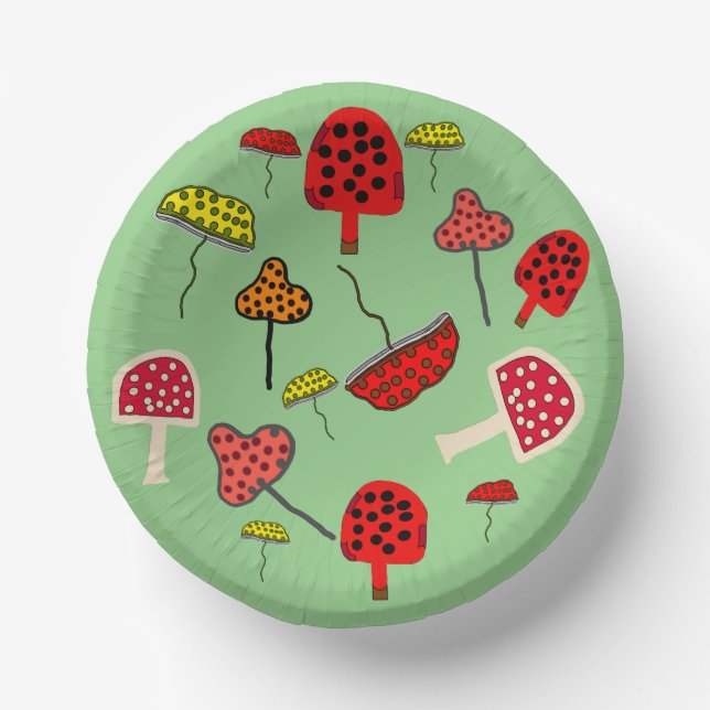 Mushroom Design Paper plate (Front)