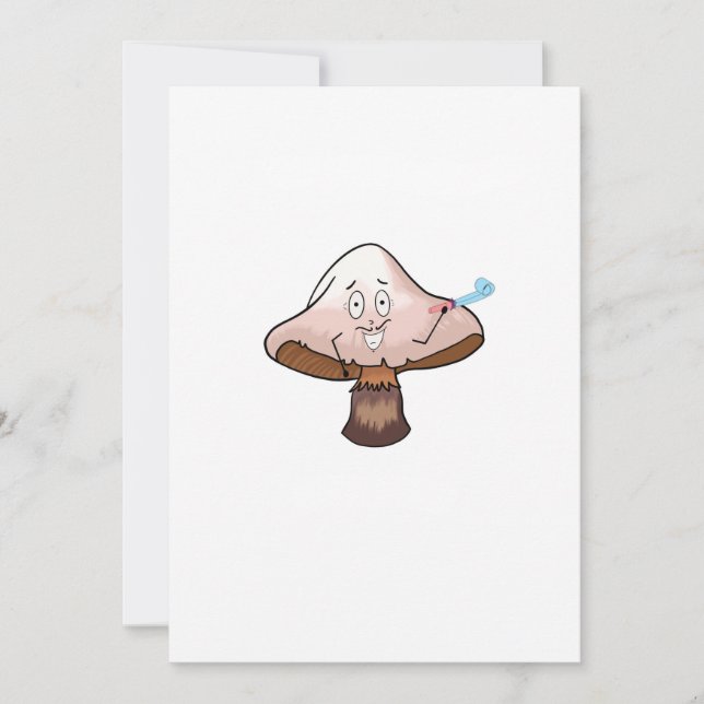 Mushroom design, party mushroom invitation (Front)