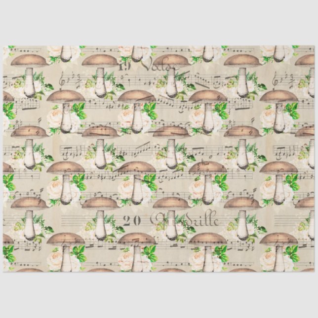 Mushroom Ephemera Design Series #13 Tissue Paper (Front)