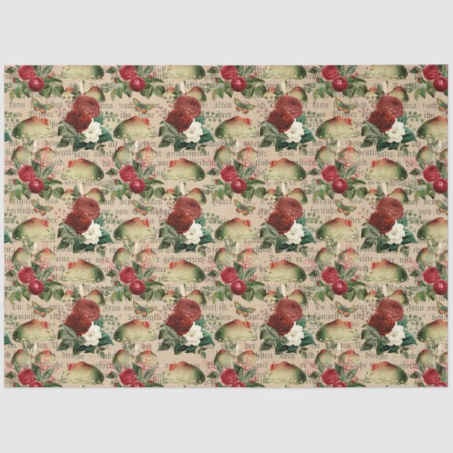 Mushroom Ephemera Design Series #15 Tissue Paper (Front)