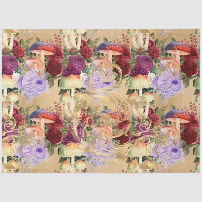 Mushroom Ephemera Design Series #3 Tissue Paper (Front)