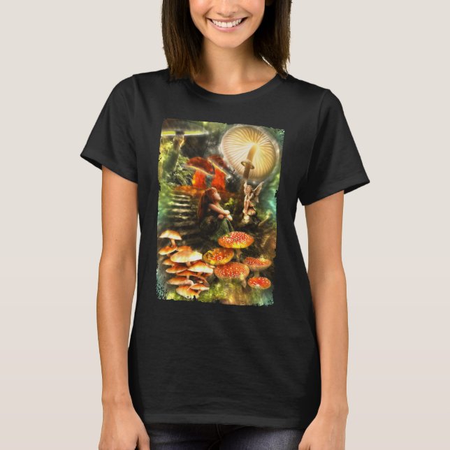 Mushroom Fairies Fantasy T-Shirt (Front)