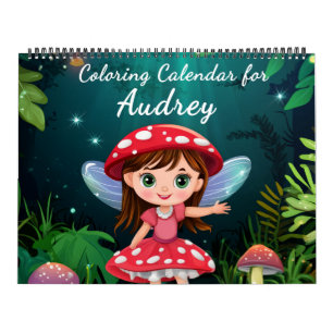 Mushroom Fairy Adult Coloring Calendar