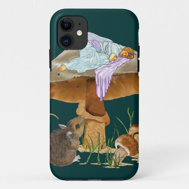 Mushroom Fairy & Mouse Case-Mate iPhone Case (Back)