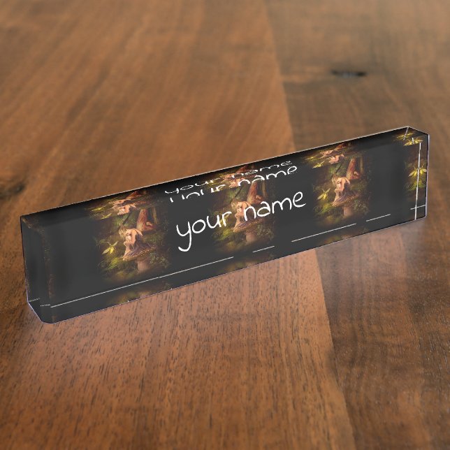mushroom fairy nameplate (Side)