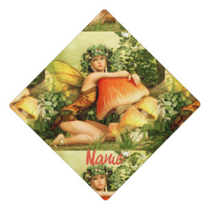 Mushroom fairy Thunder_Cove Graduation Cap Topper