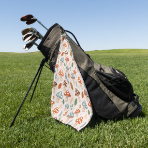 Mushroom, Fall foliage, Nature Patten  Golf Towel