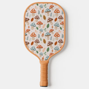 Mushroom, Fall foliage, Nature Patten Pickleball Paddle