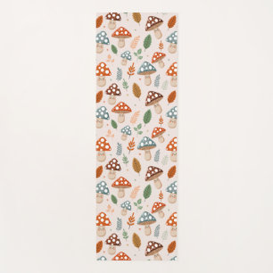 Mushroom, Fall foliage, Nature Patten Yoga Mat