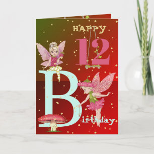 Mushroom Fantasy Fairies Gold Age Card