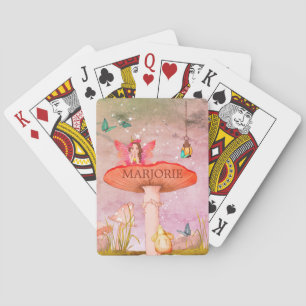 Mushroom Fantasy Magical Fairy  Playing Cards