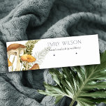 Mushroom Fern Foliage Stud Earring Display Mini Business Card<br><div class="desc">If you need any further customisation please feel free to message me on yellowfebstudio@gmail.com.</div>