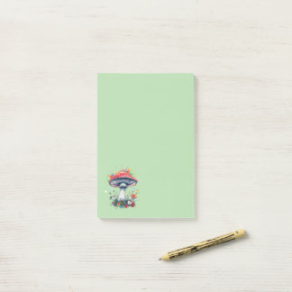 Mushroom Flowers Woodland Colourful Splash  Post-it Notes