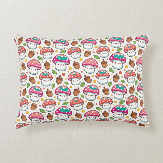 Mushroom for extra fun accent pillow (Front)
