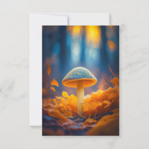 Mushroom Forest Calm Tranquil Nature Peaceful Zen Thank You Card
