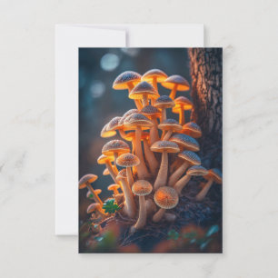 Mushroom Forest Calm Tranquil Nature Peaceful Zen Thank You Card