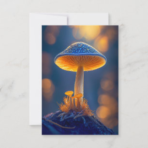 Mushroom Forest Calm Tranquil Nature Peaceful Zen Thank You Card
