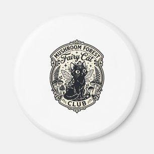 Mushroom Forest Fairy Cat Funny Cat Graphic - Mush Magnet