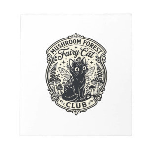 Mushroom Forest Fairy Cat Funny Cat Graphic - Mush Notepad