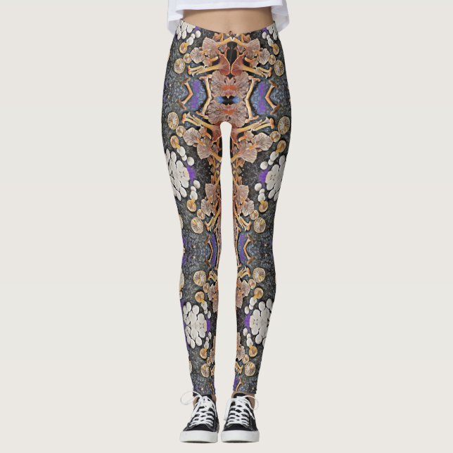 Mushroom Forragers Patterned Leggings (Front)