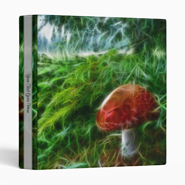 Mushroom Fractal Forest Binder (Front/Spine)