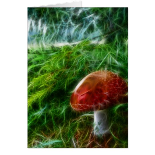 Mushroom Fractal Forest Card