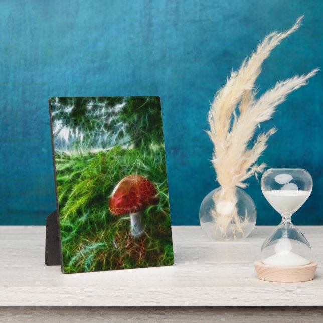 Mushroom Fractal Forest Plaque (Side)