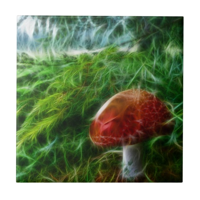 Mushroom Fractal Forest Tile (Front)