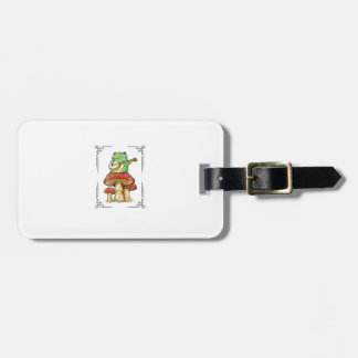 Mushroom Frog Goblincore Mycology Artistic Design Luggage Tag