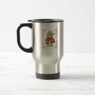 Mushroom Frog Goblincore Mycology Artistic Design Travel Mug