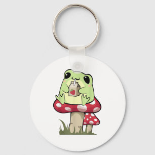 Mushroom Frog Goblincore Mycology Creative Style Keychain