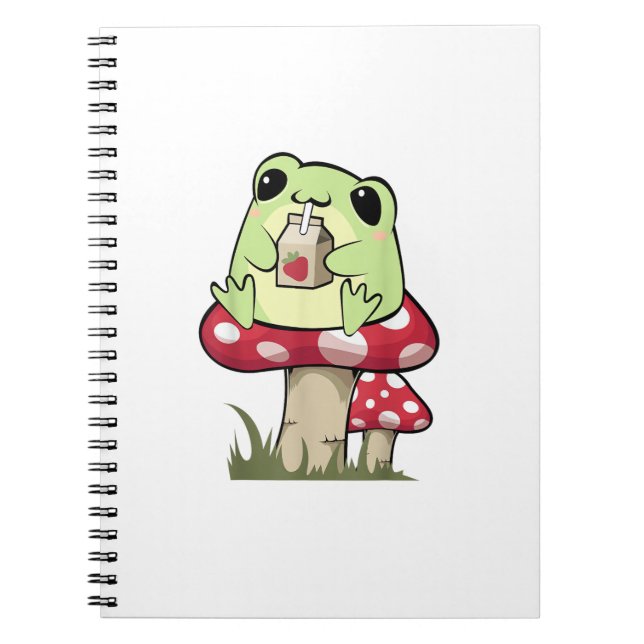 Mushroom Frog Goblincore Mycology Creative Style Notebook (Front)