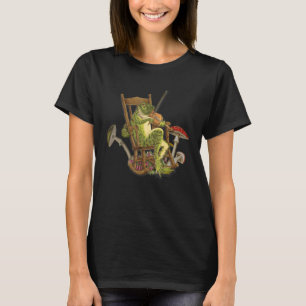 Mushroom Frog Playing Violin For Men and Women Vin T-Shirt