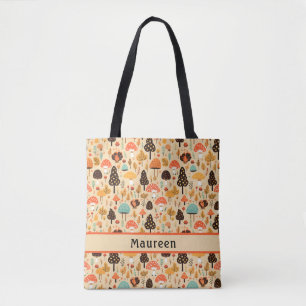 Mushroom Garden Cream Tote Bag