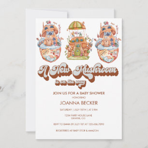 Mushroom   Gender Neutral Baby Shower Invitations