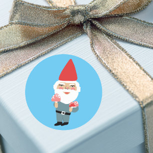 Mushroom Gnome Cute Colourful & Fun  Classic Round Sticker