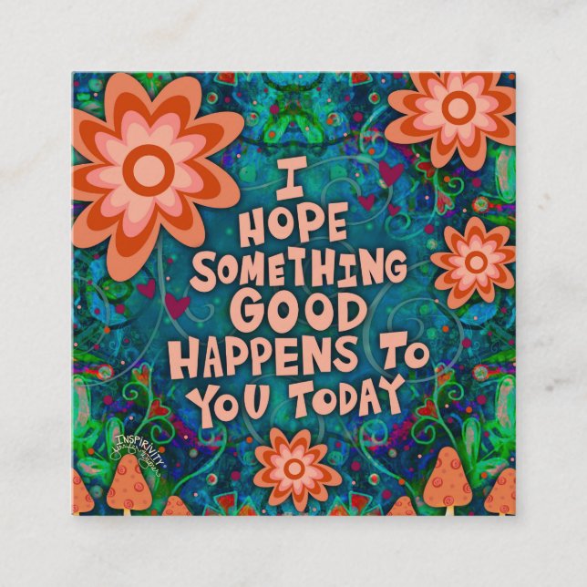 Mushroom Good Quote Kindness Card (Front)