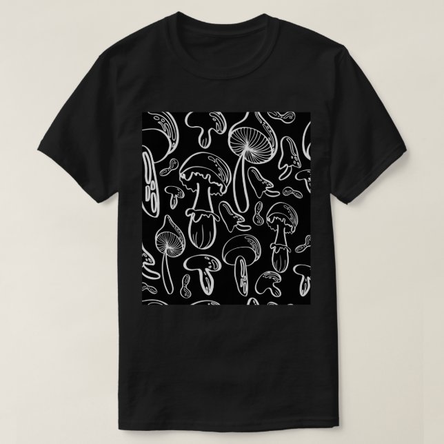 Mushroom gothic pattern T-Shirt (Design Front)