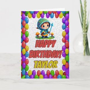 Mushroom Guardian Personalized Greeting Birthday Card