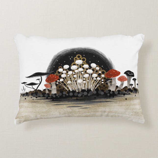 Mushroom Harvest Line Pillow (Front)